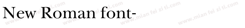 New Roman font字体转换
